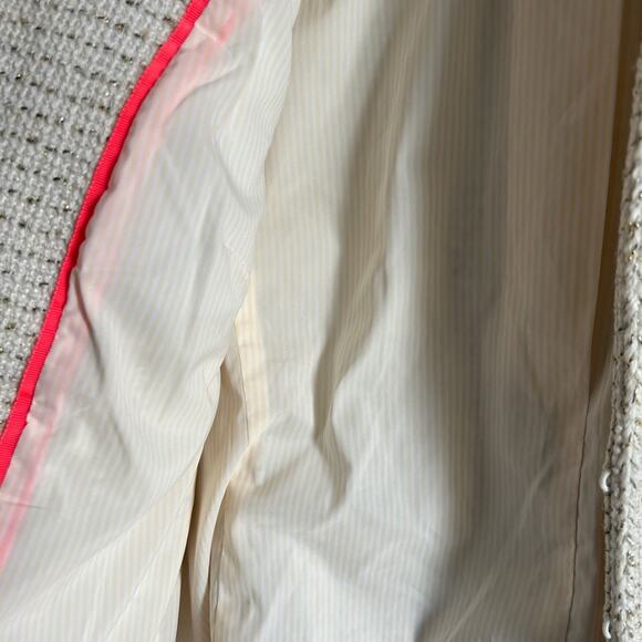 J.Crew Metallic Tweed Blazer Jacket in Off White - Size 10 ** - Picture 10 of 15